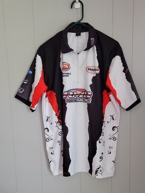 RMR Ronnie Mitchell Racing Jersey Shirt Large White Short Sleeve